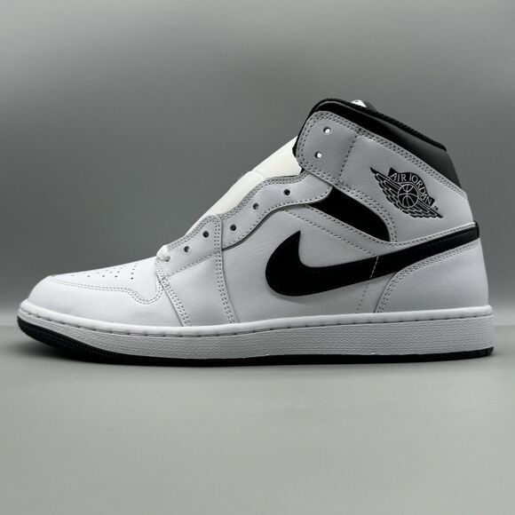 Nike Air Jordan 1 Mid Shoes Men's Size 11 White Black DQ8426-132 NEW Panda Retro - Picture 4 of 11